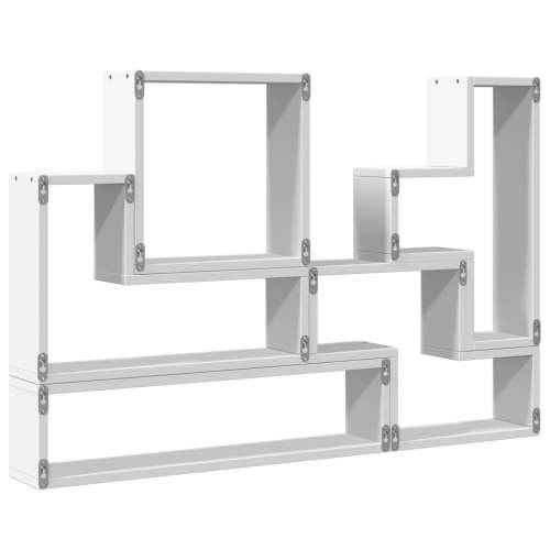 Zidna polica bijela 96 x 12 x 64 cm od konstruiranog drva - Bijela 1 Cijena