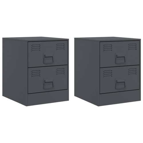 Noćni ormarići 2 kom antracit 34,5 x 39 x 44 cm čelični Antracit 2 Cijena