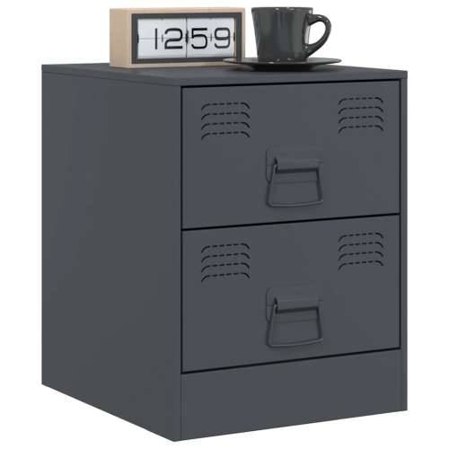 Noćni ormarići 2 kom antracit 34,5 x 39 x 44 cm čelični Antracit 2 Cijena