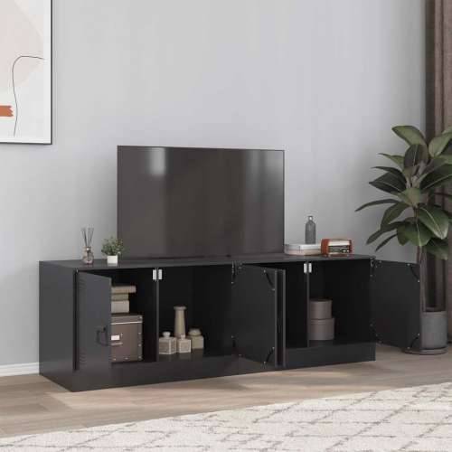 TV ormarići 2 kom crni 67 x 39 x 44 cm čelični - Crna 2 Cijena