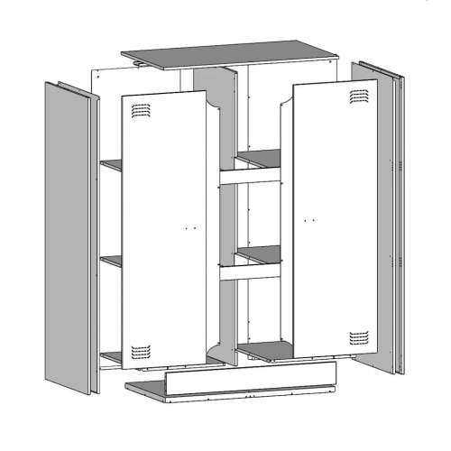 Komoda boja senfa 67 x 39 x 107 cm čelični - žuta boja senfa 1 Cijena
