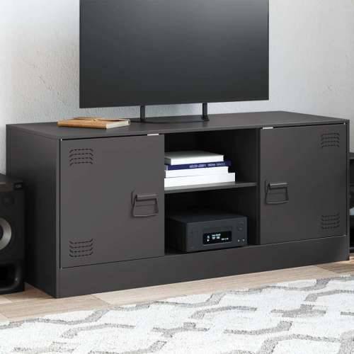 TV ormarić crni 99 x 39 x 44 cm čelični - Crna 1 Cijena