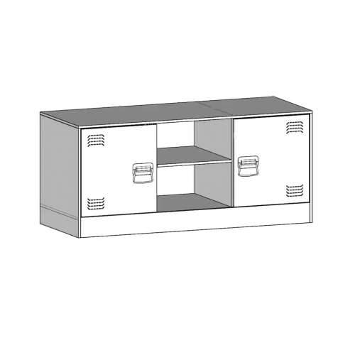TV ormarić crni 99 x 39 x 44 cm čelični - Crna 1 Cijena