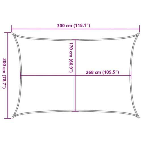 Jedro za zaštitu od sunca boje pijeska 3 x 2 m 100 % poliester Oxford - Pijesak 2 x 3 m 1 Cijena