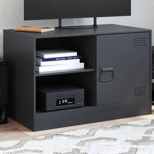 TV ormarić crni 67 x 39 x 44 cm čelični - Crna 1 Cijena