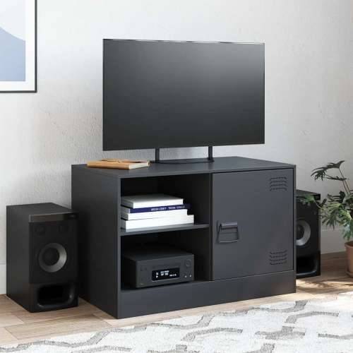 TV ormarić crni 67 x 39 x 44 cm čelični - Crna 1 Cijena