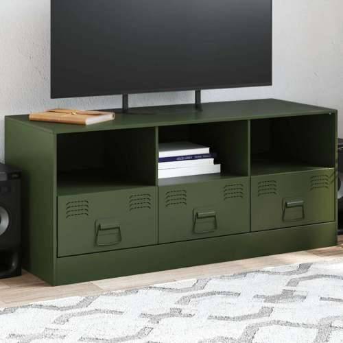 TV ormarić maslinasti 99 x 39 x 44 cm čelični - Maslinovo zelena 1 Cijena