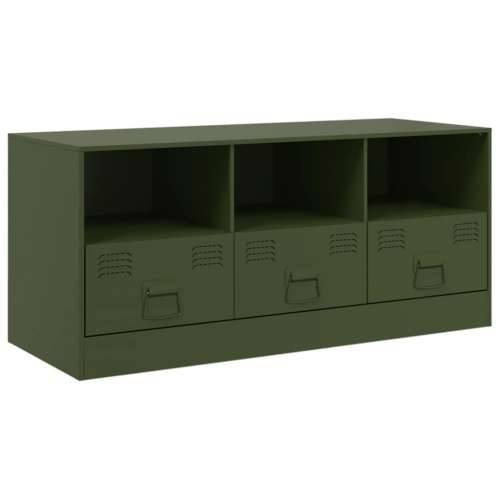 TV ormarić maslinasti 99 x 39 x 44 cm čelični - Maslinovo zelena 1 Cijena