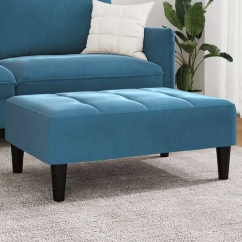Tabure plavi 77x55x31 cm baršunasti - Plava 1 Cijena