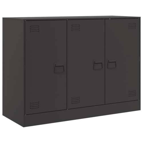 Komoda crna 99 x 39 x 73 cm čelična - Crna 1 Cijena