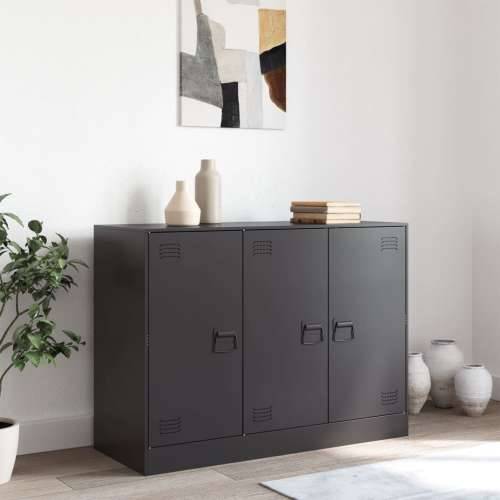Komoda crna 99 x 39 x 73 cm čelična - Crna 1 Cijena