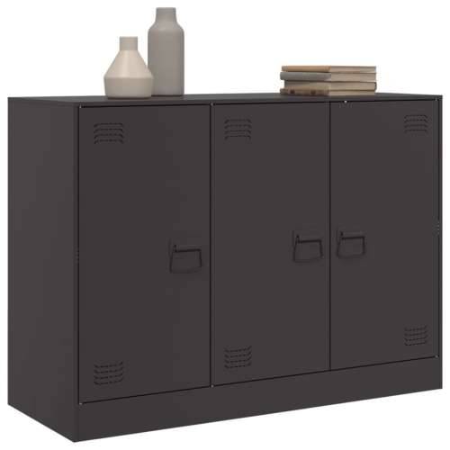 Komoda crna 99 x 39 x 73 cm čelična - Crna 1 Cijena