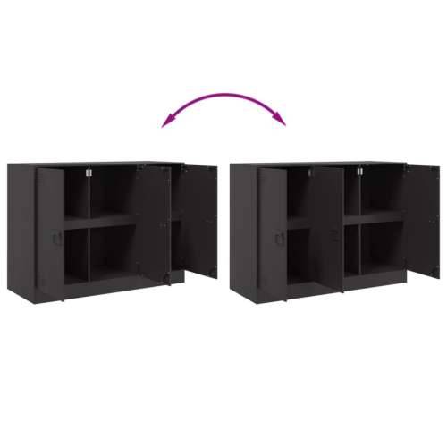 Komoda crna 99 x 39 x 73 cm čelična - Crna 1 Cijena
