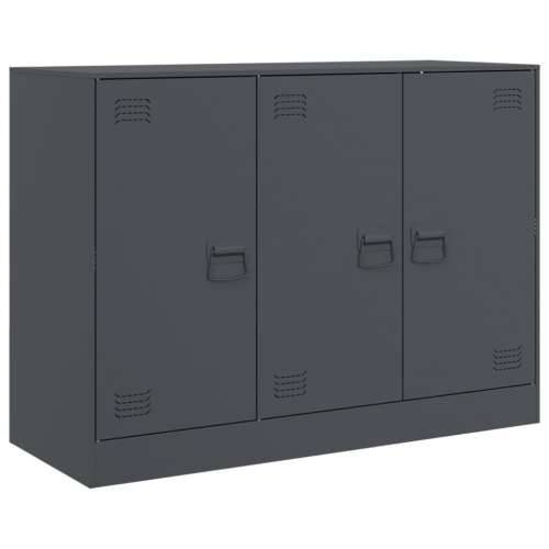 Komoda antracit 99 x 39 x 73 cm čelična - Antracit 1 Cijena