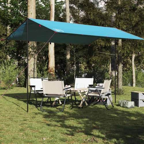 Cerada za kampiranje plava 400 x 294 cm vodootporna - Plava 400 x 294 cm taft 1 Cijena