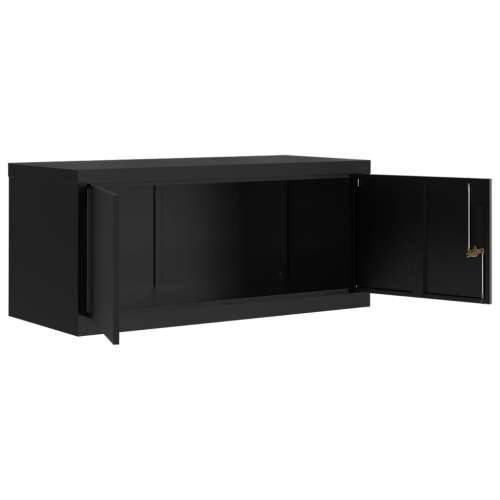 Ormarić za spise crni 90 x 40 x 110 cm čelični - Crna 90 x 40 x 110 cm 1 Cijena