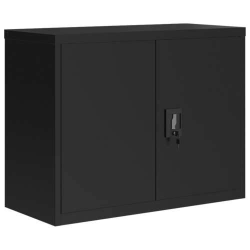 Ormarić za spise crni 90 x 40 x 110 cm čelični - Crna 90 x 40 x 110 cm 1 Cijena