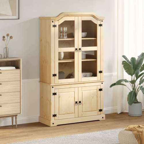 Vitrina sa staklom Corona 103,5 x 42 x 180 cm masivna borovina Cijena