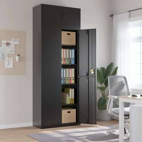 Ormarić za spise crni 90 x 40 x 240 cm čelični - Crna 90 x 40 x 240 cm 1 Cijena