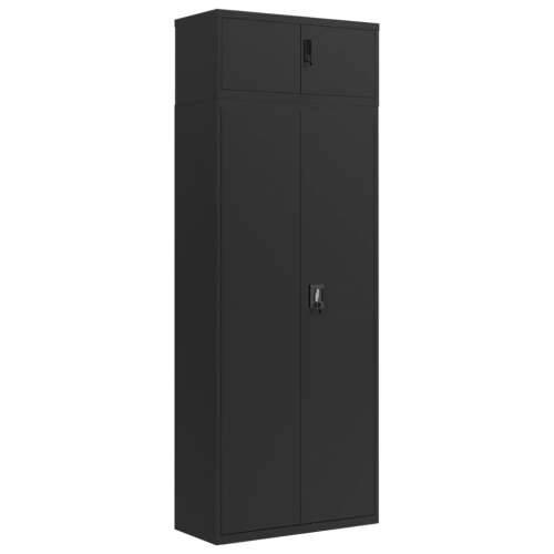Ormarić za spise crni 90 x 40 x 240 cm čelični - Crna 90 x 40 x 240 cm 1 Cijena