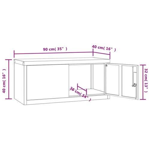 Ormarić za spise crni 90 x 40 x 240 cm čelični - Crna 90 x 40 x 240 cm 1 Cijena