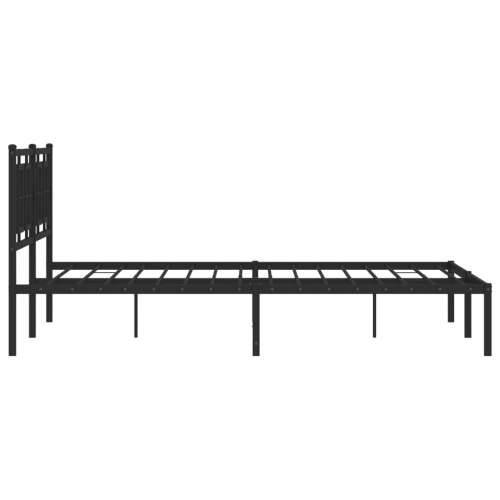 Metalni okvir za krevet s uzglavljem crni 150x200 cm - Crna 150 x 200 cm s uzglavljem Cijena