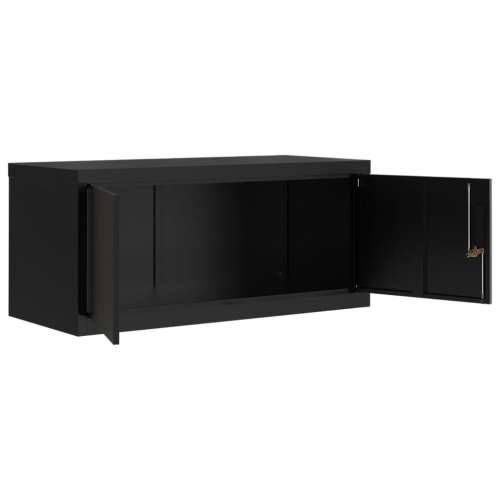 Ormarić za spise crni 90 x 40 x 145 cm čelični - Crna 90 x 40 x 145 cm 1 Cijena