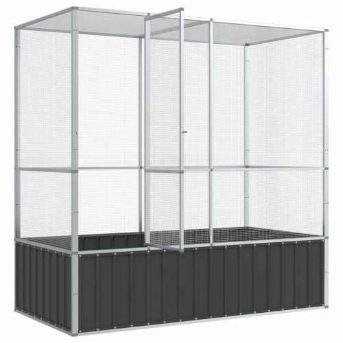 Kavez za ptice srebrni 210,5 x 107 x 212 cm čelični - 210.5 x 107 x 212 cm Cijena