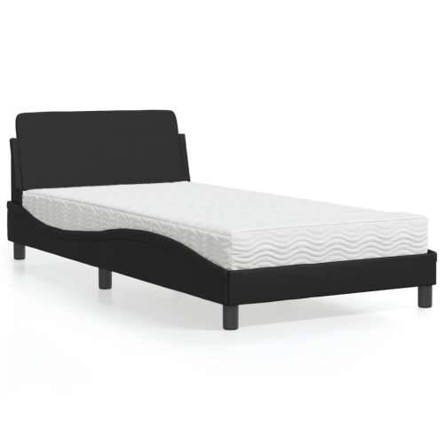 Krevet s madracem crni 100 x 200 cm od umjetne kože Crna 100 x 200 cm Cijena
