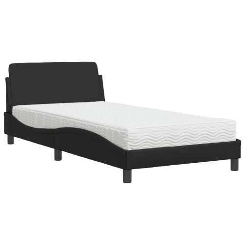 Krevet s madracem crni 100 x 200 cm od umjetne kože Crna 100 x 200 cm Cijena