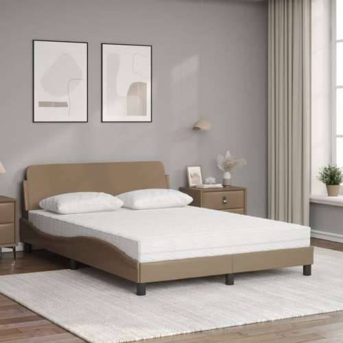 Krevet s madracem boja cappuccina 120 x 200 cm od umjetne kože Boja cappuccina 120 x 200 cm Cijena