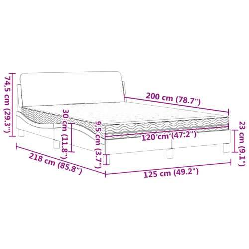 Krevet s madracem boja cappuccina 120 x 200 cm od umjetne kože Boja cappuccina 120 x 200 cm Cijena