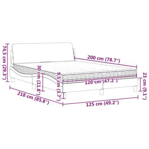 Krevet s madracem bijelo-crni 120 x 200 cm od umjetne kože - Bijela i crna 120 x 200 cm Cijena