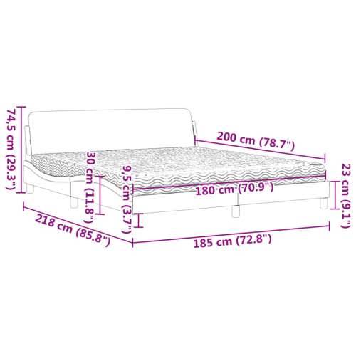 Krevet s madracem svjetlosivi 180x200 cm baršunasti - Svjetlosiva 180 x 200 cm Cijena