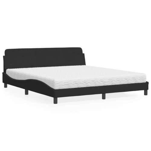 Krevet s madracem crni 180x200 cm baršunasti - Crna 180 x 200 cm Cijena