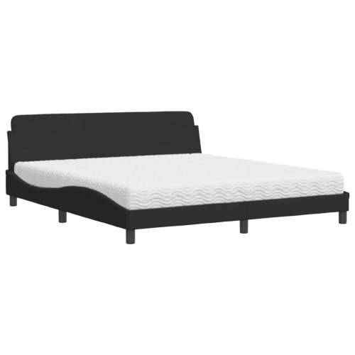 Krevet s madracem crni 180x200 cm baršunasti - Crna 180 x 200 cm Cijena