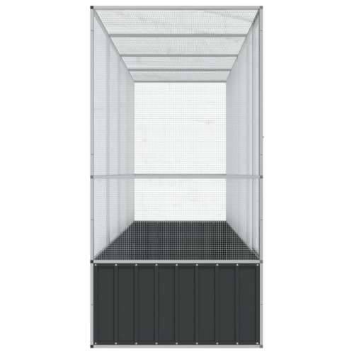 Kavez za ptice s produžetkom srebrni 418,5x107x212 cm čelični - 418.5 x 107 x 212 cm Cijena