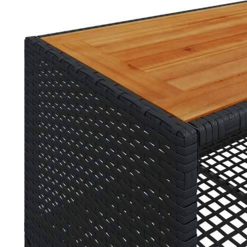 Vrtna garnitura - 4-dijelni set vrtnih sofa od poliratana s jastucima crni - Crna 1 Cijena