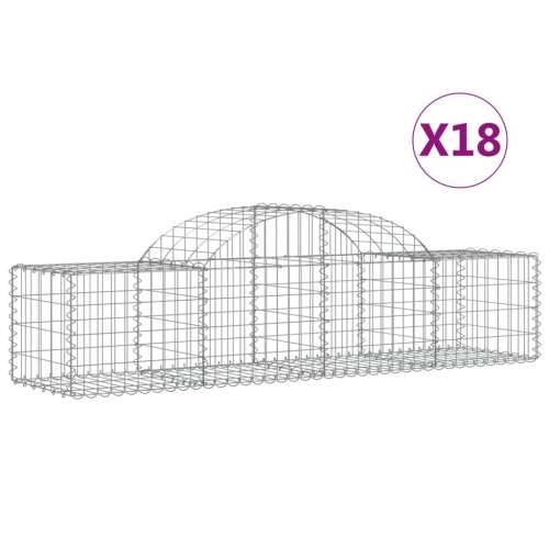 Lučne gabionske košare 18 kom 200x50x40/60 cm pocinčano željezo - 200 x 50 x 40/60 cm 18 Cijena