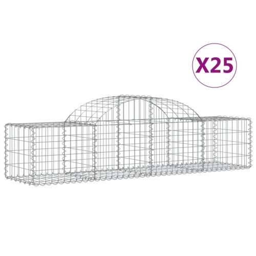 Lučne gabionske košare 25 kom 200x50x40/60 cm pocinčano željezo 200 x 50 x 40/60 cm 25 Cijena