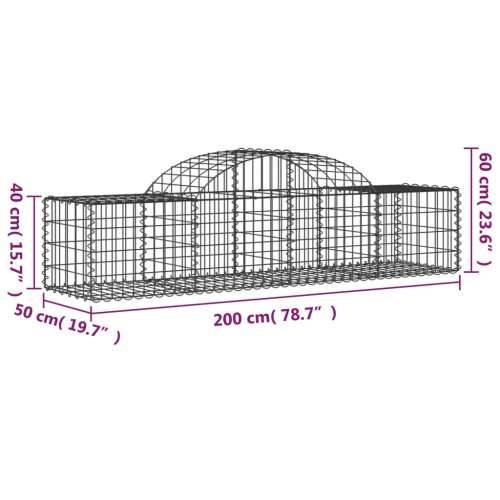 Lučne gabionske košare 25 kom 200x50x40/60 cm pocinčano željezo 200 x 50 x 40/60 cm 25 Cijena