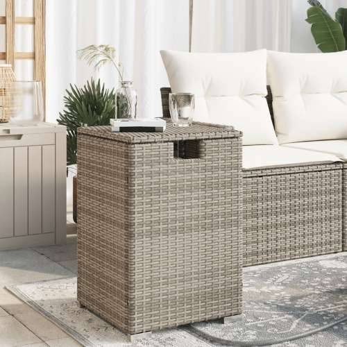 Pokrovni stol za spremnik propana sivi 40x40x60 cm poliratan - Siva 1 Cijena