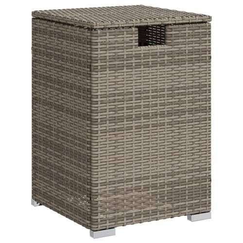 Pokrovni stol za spremnik propana sivi 40x40x60 cm poliratan - Siva 1 Cijena