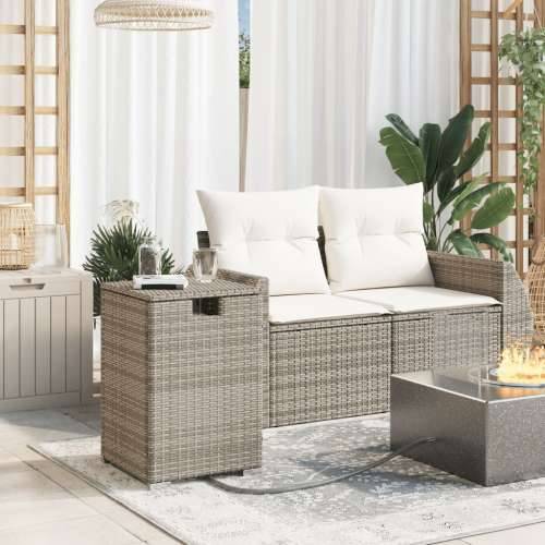 Pokrovni stol za spremnik propana sivi 40x40x60 cm poliratan - Siva 1 Cijena