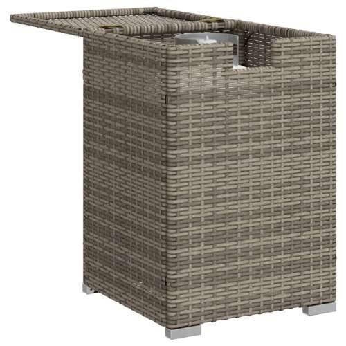 Pokrovni stol za spremnik propana sivi 40x40x60 cm poliratan - Siva 1 Cijena