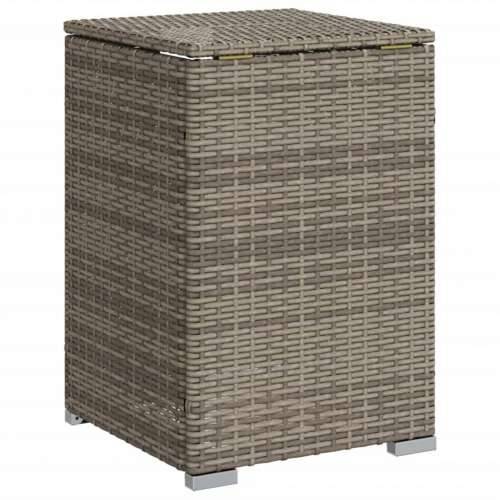 Pokrovni stol za spremnik propana sivi 40x40x60 cm poliratan - Siva 1 Cijena