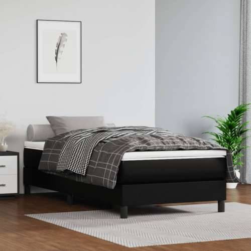 Madrac s džepičastim oprugama crni 120x190x20 cm umjetne kože - Crna 120 x 190 cm 1 Cijena