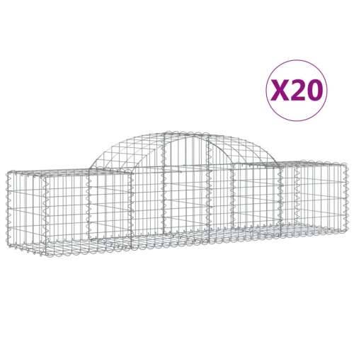 Lučne gabionske košare 20 kom 200x50x40/60 cm pocinčano željezo - 200 x 50 x 40/60 cm 20 Cijena