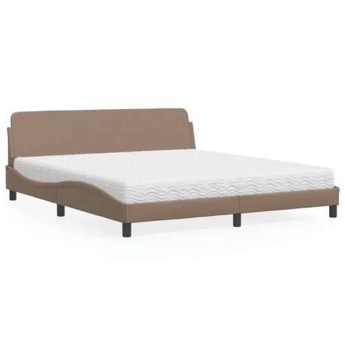 Krevet s madracem cappuccino 180x200 cm umjetna koža - Boja cappuccina 180 x 200 cm Cijena
