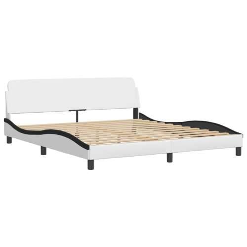 Krevet s madracem bijeli i crni 180 x 200 cm od umjetne kože - Bijela i crna 180 x 200 cm Cijena